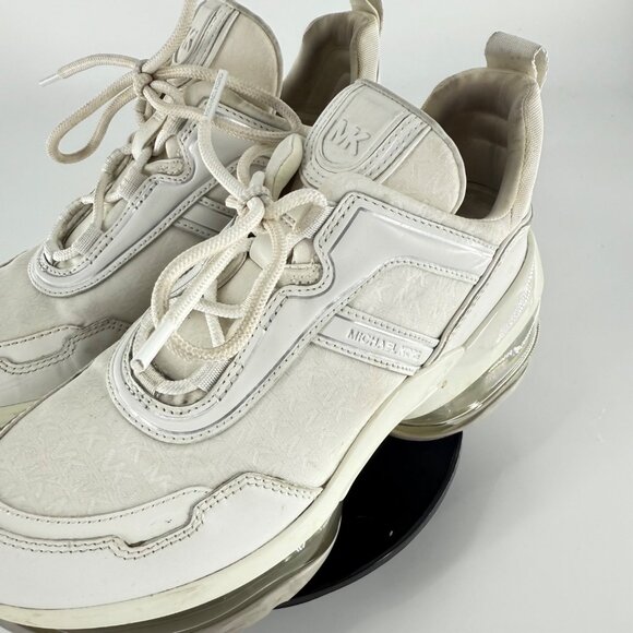 Michael Kors Womens Olympia 7.5M White Sneakers With Clear Sole - Picture 6 of 11